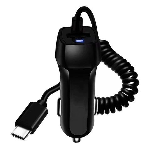 Chargeur Allume-Cigare Avec Cble Type C Extensible, 5v=3.1a, 2 Ports Avec Led Pour Oppo Reno/ Reno 10x Zoom/ Reno2/ Reno2 F/ Reno2 Z/ Reno3/ Reno3 Pro/ Reno4/ Reno4 F/ Reno4 Pro/ Reno5 4g/ Reno5 5g/ Reno5 F/ Reno5 Pro 5g