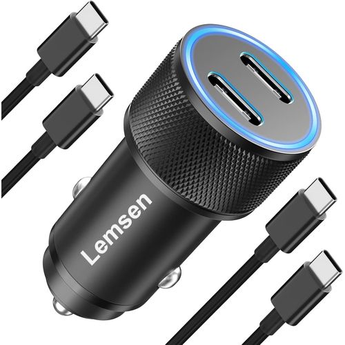 Chargeur Allume Cigare Usb C Rapide 60w, Double Pd Chargeur Voiture Usb C Adaptateur Prise Allume Cigare Usb Chargeur Teleph[1986]