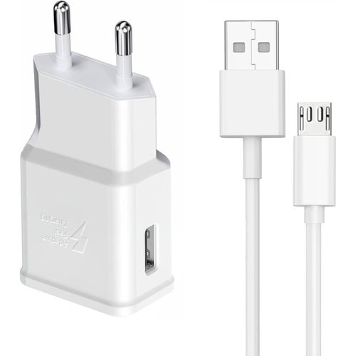 Chargeur Avec Micro Usb Cble 1.5m, Charge Rapide Pour Samsung Galaxy S3 Edge S4 S5 S7 S6 Edge, A3, A5, A6, A10, J8 J7 J6 J5 J3, Tab S Tab S2, Note5 Note4 Note2 Android Universel Secteur.[F552]