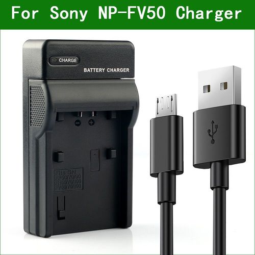 Chargeur de batterie d'appareil photo pour Sony NP-FM55H NP-FM500H NP-F550 NP-FP50 NP-FH50 NP-FV50 NP-FW50 NP-BG1 NP-BN1 NP-BX1 NP-BY1 - Type NP-FV50