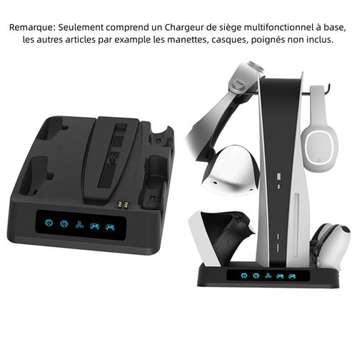 Chargeur De Sige Multifonctionnel  Base De Dissipateur De Chaleur Avec Lumire D'affichage Compatible Ps Vr2/Ps 5
