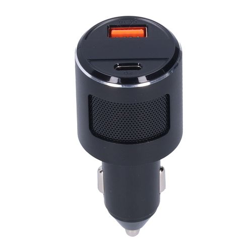 Chargeur De Voiture 12-24 V, Affichage Led, Double Port De Charge, Usb Type-C, Bluetooth, Lecteur Universel