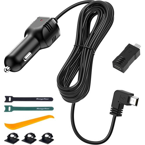 Chargeur De Voiture Pour Camra Embarque - Interface Mini Usb Et Micro Usb - Enregistreur De Conduite De Type L - Cordon D'alimentation De 4m - 12 V/24 V Vers Dc 5 V 3 A[Car783296]