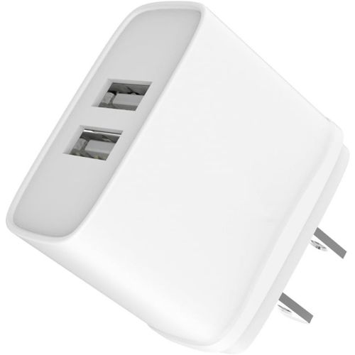 Chargeur Double Rapide 12w 2 Usb 2,4a Pour Apple Iphone 16, Samsung, Android, Tablettes - Blanc Pour Ipad Pro, Iphone 16/15/14/13 Plus Pro Max, Galaxy S24/S23/S22, Note20,Pixel, Apple Watch.[F2207]