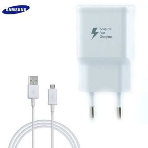 Chargeur Galaxy Tab S 10.5 Charge Rapide Afc 2a Blanc + Cable 1,5 M Usb-Micro Usb