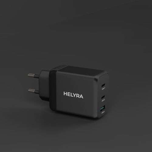 Chargeur Gan 65w Usb-C & Usb-A  Power Delivery 3.0, Charge Rapide Pour Macbook, Ipad, Iphone, Samsung, Xiaomi, Switch