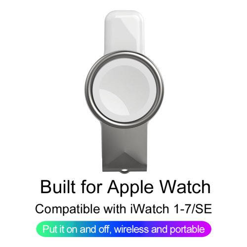Chargeur Magntique Sans Fil 2 En 1 Pour Montre Connecte Apple Watch, Interface Usb Type-C, Adaptateur De Charge Rapide Pour Iwatch 2/3/4/5/6/7/Se