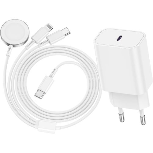 Chargeur Pour Apple Watch,Chargeur Usb C 20 W Avec Cble De Charge Apple Watch 3 En 1(2 M) Chargeur Pour Apple Watch Series 9/8/7/6/Se/5/4/Iphone 16/15/14/13/12