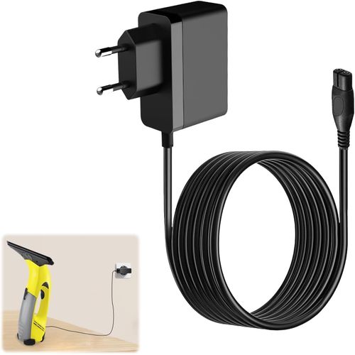 Chargeur Pour Karc-Her Lave Vitre, Chargeur Kar-Cher Vitre 5,5V Durable Pour Kar-Cher Nettoyeur Vitre, Cble D'Alimentation Compatible Avec Wv1, Wv1 Plus, Wv2 Plus, Wv2, Wv5, Wv51,[SSE7111644]