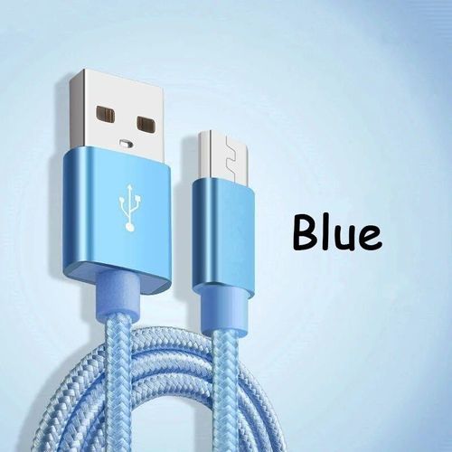 Chargeur Rapide Avec Cble Micro Usb,0.2m/1m/2m/3m,Pour Huawei Honor 7x 7c 7a/7a Pro 6x 5x,Mate 10 Lite,P Smart,Transfert De Donnes - Type Bleu-2m