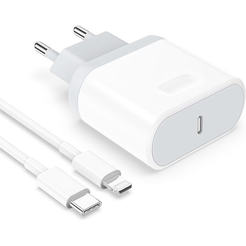 Chargeur Rapide For Iphone - 25w Chargeur For Iphone 14/14 Plus/14 Pro/14 Pro Max/13/12/11/Se/X/Xs/Xr Se 8 7 6 Pad, Usb C Secteur Prise Et 2m Cable Usbc Mural Type C Alimentation A[Car784932]