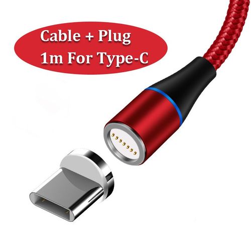 Chargeur Rapide Qc 3.0 Pour Samsung S20 Ultra S10 S9 S8 Plus,Adaptateur Mural Pour Huawei Mate 20 10 Lite Pro Type-C Usb,Cble Magntique - Type Red For Type-C