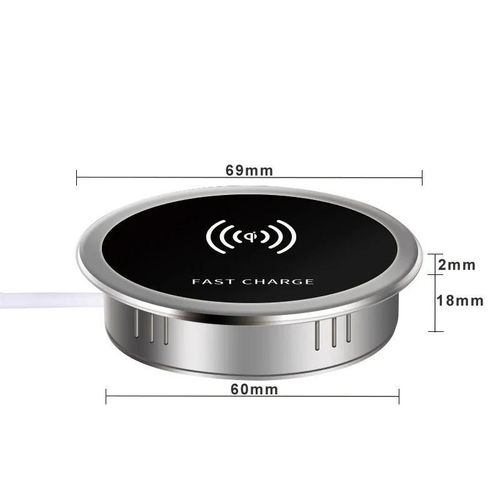 Chargeur Rapide Sans Fil Qi Intgr Dans La Table, Compatible Avec Iphone 11, 13 Airpods, Xiaomi Mobile, Matin B With Usb Type C China