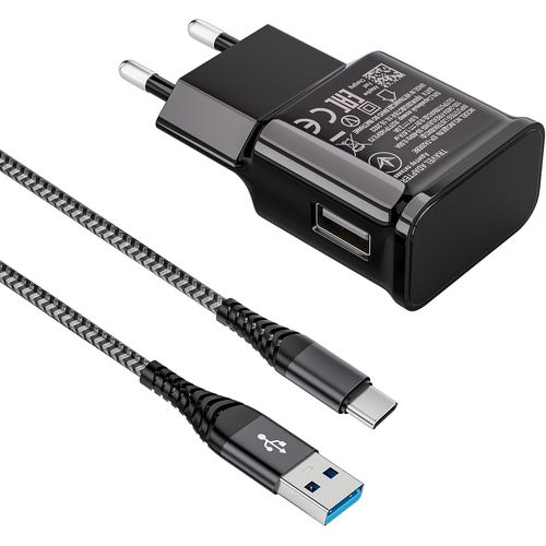 Chargeur Rapide Secteur Usb Type C Pour Samsung Galaxy A15 A14 A13 A04s A55 A35 A34 A33 A25 A23 A53 S10 S10e S9 S8 S20 M34 Telephone, Chargeur Pour Samsung Charge Rapide Avec Nylon[Car783301]