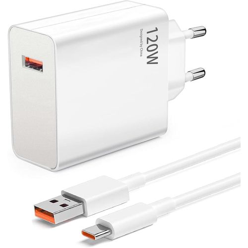 Chargeur Rapide Usb 120 W Pour Xiaomi 120t Pro / 14t Pro / 13t Pro, Chargeur Turbo Avec Cble De Donnes Usb-C 6 A, Compatible Avec Redmi Note 13 Pro+, 12 Pro+, 11 Pro+ 5g