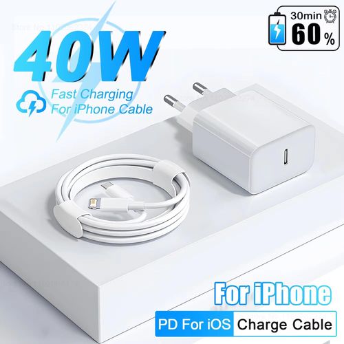 Chargeur Rapide Usb Type C Pour Apple, Accessoires De Cble De Charge Pd, 40w, Iphone 16, 15, 14, 13, 12, 11 Pro Max, Poly Xs Plus Eu 35w Charger