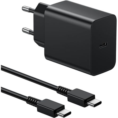 Chargeur Samsung Charge Rapide, Chargeur Usb C 45w Et 2m Cble Prise Type C Compatible Avec Samsung Galaxy S23/S24/S22/S21 Ultra/S20/S20+/Note 20/10/9/8/A73/A53/A52, Mural Alimentation Secteu