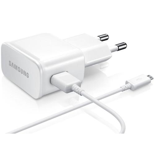Chargeur Samsung Galaxy Ace 2 I8260 Charge Rapide Afc 2a Blanc + Cable 1,5 M Usb-Micro Usb