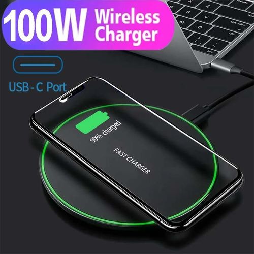 Chargeur Sans Fil  Induction Rapide Pour Samsung, Chargeur Sans Fil Pour Iphone 16, 15, 14, 13 Pro, Xs, Max, Mini 15, Samsung S22, S8, S9, S10, 100w Red No Cable