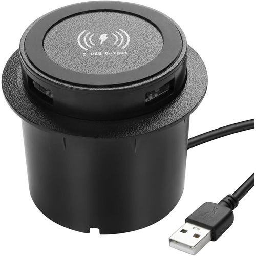 Chargeur Sans Fil Intgr De Bureau 3 En 1 Multifonction mergent, 10 W, Charge Rapide Et Double Usb Pour Smartphone Et Table[Ind6170468]