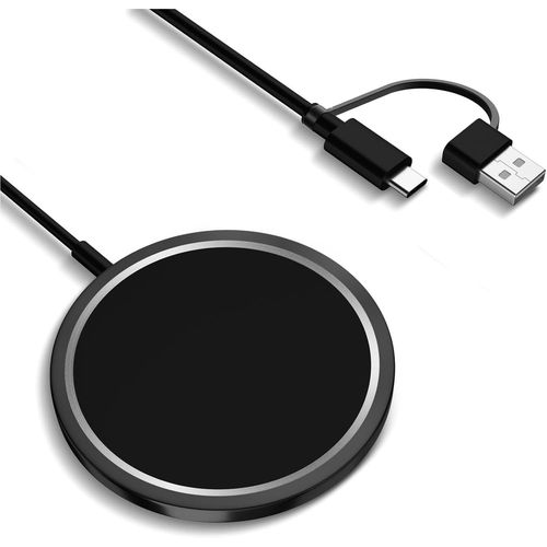 Chargeur Sans Fil Magntique - 15w[Mfi Certifi] Base Magntique Vers Cble De Chargement Usb-C (1m/3.3ft) Avec Port Usb-A,Convient Pour Les Sries Iphone 15/15 Pro/15 Pro Max/15 P[Ind6170009]