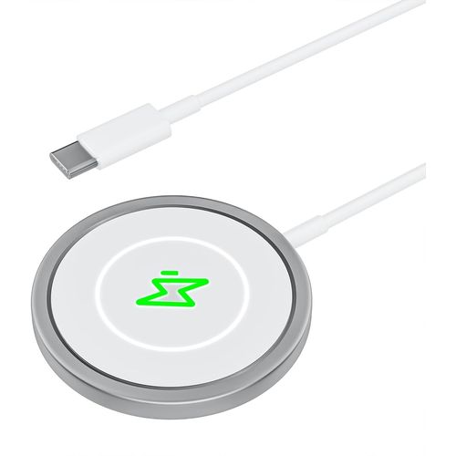 Chargeur Sans Fil Magntique Mag-Safe, Chargeur Usb C 15 W Pour Iphone, Charge Inductive, Chargeur Magntique Sans Fil Usb C Compatible Avec Les Sries Iphone 16/15/14/13/12, Cble De 1,5 M De Long