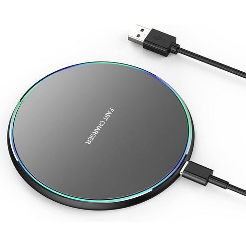 Chargeur Sans Fil Rapide, Chargeur Induction 15w Charging Pad Pour Iphone 14 Pro Max/13/12/11/Xs Max/Xr/Xs/X/8,Samsung Galaxy S22/S21/S10/S9/S8/Note 20/10/9/8, Airpods 2/3/Pro,Huawei,Xiaomi (Gray)