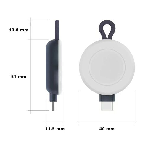 Chargeur Sans Fil Usb C 2.5w Pour Apple Watch Srie 7 6 5 4 3 2, Station De Charge Rapide Portable, Support Pour Iwatch De Type C
