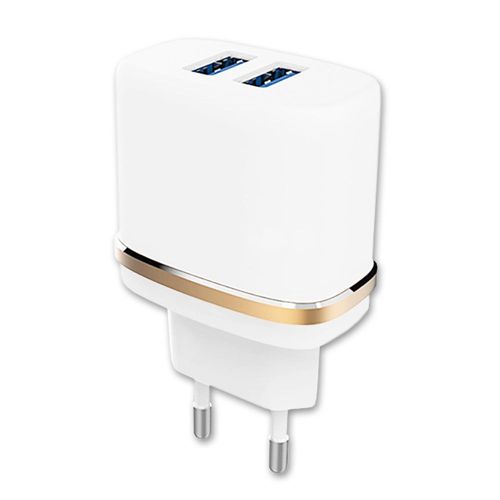 Chargeur Secteur Pour Zte Axon 30 Pro Ultra-Puissant Et Rapide 2x Usb 5v / 2,1a + 1a En Toute Scurit