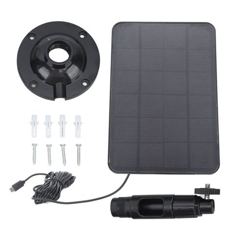 Chargeur Solaire Pour Camera 10 W 5 V Micro Usb Noir Panneau De Charge Solaire Pour Camera De Securite Telephone Portable Batterie Externe