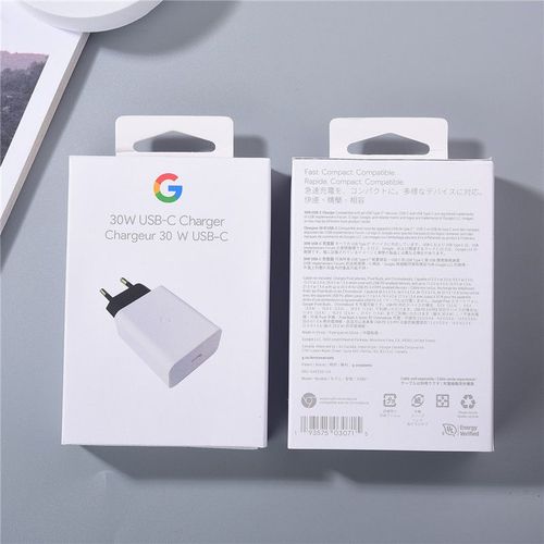 Chargeur Ue Pour Google Pixel 8 7 6 5 4 Pro A 30w Pd Type C Charge Rapide Murale Adaptateur Rapide Compatible Avec Usb-C Formateurs - Type Eu With Box