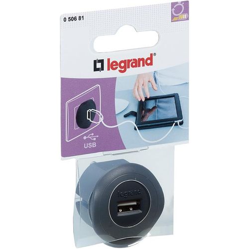 Chargeur Usb 5v 1,5a Maximum Avec Fiche 2p 10a Et Encombrement Rduit-Noir