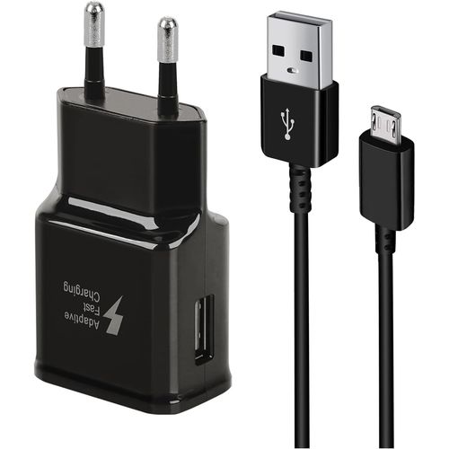 Chargeur Usb Avec Cble De Charge Micro-Usb Chargeur Rapide Compatible Avec Samsung Galaxy S7 S6 Edge/S5/S4/S3/Note 4/5/A03/J7/J3/Tab A 8.0/Tab A 10.1 (2016), Chargeur Tlphone Adaptateur Secteur