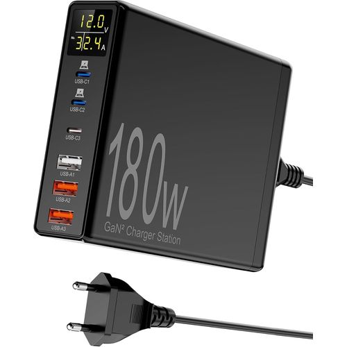 Chargeur Usb C 180w , Chargeur Usb Multiple,Chargeur Usb C Rapide,Chargeur Type C,Chargeur Usb, Pour Iphone 15 14 Pro 13, Ipad, Samsung Galaxy S23 S22,Huawei, Xiaomi, Tlphones Portables