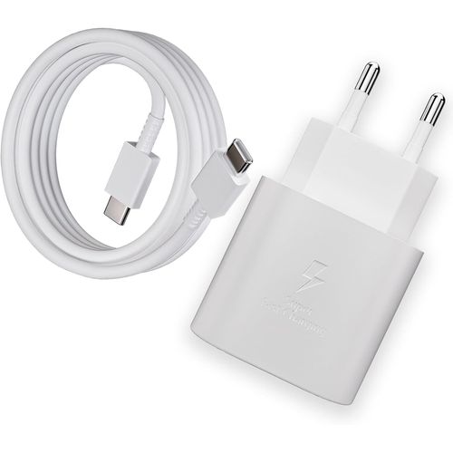 Chargeur Usb C 25 Watts Pour Samsung, Chargeur Super Fast Avec Cble De Charge De 2m Compatible Avec Samsung Galaxy S23/S22/S21 Ultra/S21+/Z Flip 5/Z Fold 5 5g/S20/A54/A53/A34/A33/Note20/Ipad Pro