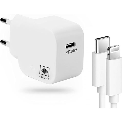 Chargeur Usb-C 30w Technologie Gan - Charge Ultra-Rapide 60% En 30 Min - Cble Usb-C Vers Lightning De 1m - Compact Et Idal Pour Voyages - Compatibilit Universelle Iphone, Samsung, Mac, Win