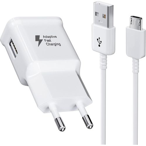 Chargeur Usb, Chargeur Rapide Adaptateur Secteur Avec 1,5m Cble Micro Usb Compatible Avec Samsung Galaxy S7 S6 Edge S5 S4 S3 S2 A7 A9 A10 J8 J7 J6 J5 J3, Note5 4,Tab 4, Tab S, S2, Android Smartphone