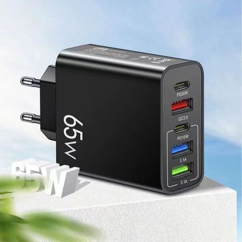 Chargeur Usb De Type C Pd  Charge Rapide,Adaptateur De Tlphone Portable,Iphone,Xiaomi,Huawei,Samsung,Ipad Realme,Tablette Oneplus - Type Eu Black