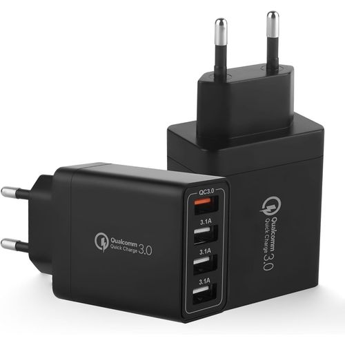 Chargeur Usb Multiple, Chargeur Prise Usb Secteur Multiple 2 Pack, 4 Port 33w Adaptateur Secteur Usb Prise Chargeur Multi Pour Iphone 15/14/13/12/11/Xs/X/8/7,Samsung Galaxy,Xiaomi,Huawei,Tel.[F1310]