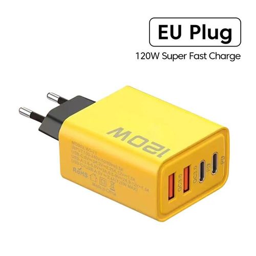 Chargeur Usb Pd De Type C, Charge Rapide Pour Iphone 12, 13, Samsung S21, Huawei, Xiaomi, Tlphone Portable, Prise Eu, Us, Chargeur Mural, 120w, Qc 3.0-Eu