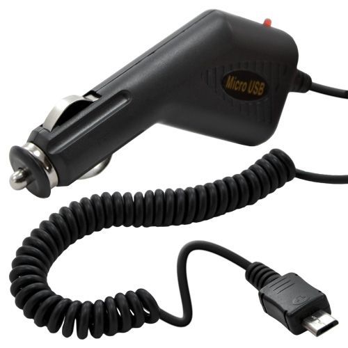 Chargeur Voiture Allume Cigare Micro Usb Filaire Pour Samsung : Gt-S3350 Chat 335 / Gt-S5260 Player City / Gt-S5330 Wave 533 / Gt-S5360 Galaxy Y / Gt-S5380 Wave Y / Gt-S5560 Player 5