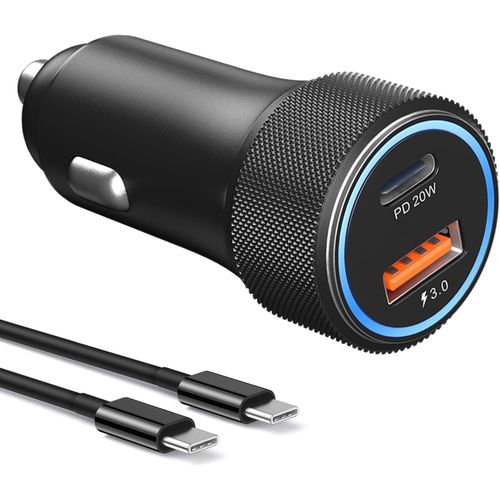 Chargeur Voiture Usb C, 36w Allume Cigare Usb C Chargeurs Pour Automobile Et Cble Usb C Vers Usb C 1.2m Para Samsung S23 S22 S21 S20, Huawei,Xiaomi, Pixel, Chargeur Voiture Usb C Rapide.[F2279]