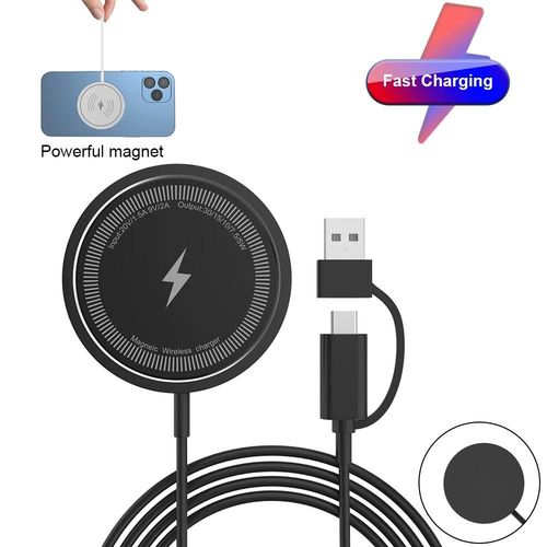Chargeurs Sans Fil Magntiques 15w, Charge Rapide Pour Iphone 14 13 12 Pro Max Pd, Charge Rapide Pour Xiaomi Pad Samsung Typec Port With Usb