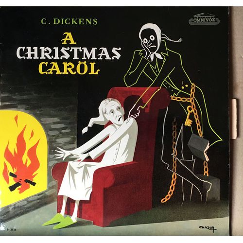 CHARLES DICKENS : "CONTE DE NOEL EN ANGLAIS" - Disque Vinyle LP 33