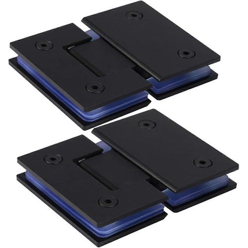 Charnire De Porte En Verre  180 Degrs, Supports En Verre, Ouverture Et Fermeture  180 Degrs, Charnire De Porte En Acier Inoxydable, Convient Aux Charnires Pliantes En Verre De 6  12 Mm (2 B