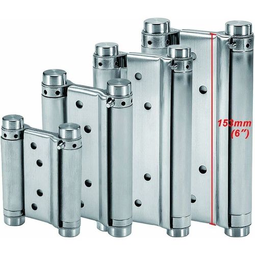 Charnieres A Ressort (153mm) En Acier Inox A Double Action Pour Portes Battante Charniere Fermeture Automatique Pour Saloon Cafe Bar Pub Comptoir Porte Placard Jusqu'a 30kg (2 Pcs) Goodnice