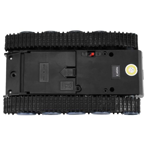 Chassis de voiture-citerne robotique intelligent en metal avec chenilles en caoutchouc, modele de jouet RC