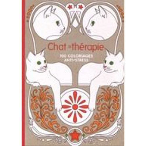 Chat Therapie 100 Coloriages Anti Stress   de Vincent Jaunatre  Format Album 