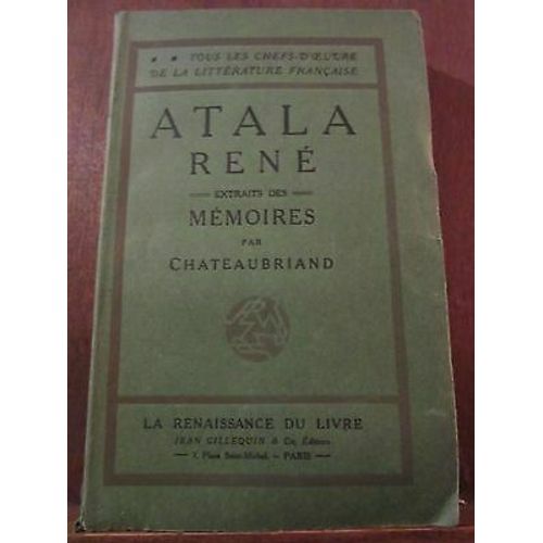Chateaubriand Atala-Ren La Renaissance Du Livre Non Dat   de Chateaubriand 
