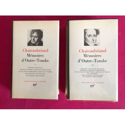 Chateaubriand Mmoires D'Outre-Tombe Tomes 1 Et 2   de Franois-Ren de Chateaubriand 